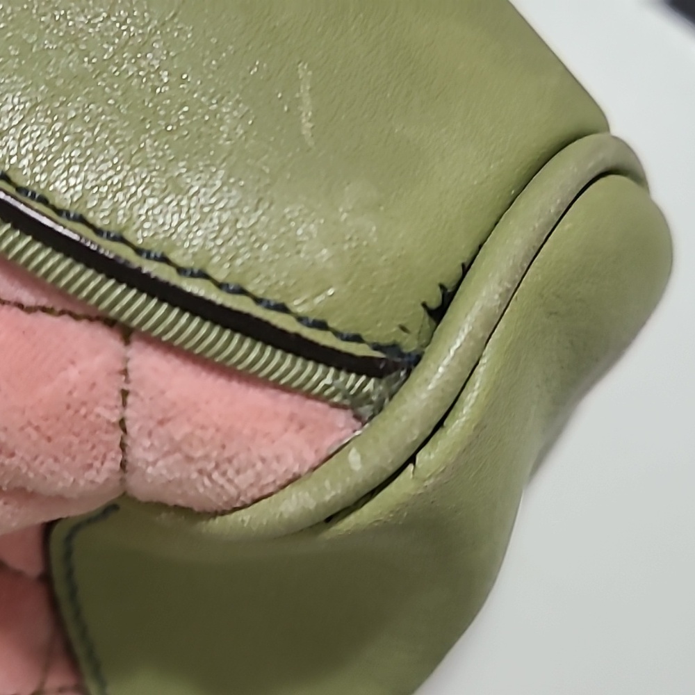 Juicy Couture Vintage Y2K SALE Rare Velvet Pink and Green Women's Bag - Picture 16 of 16